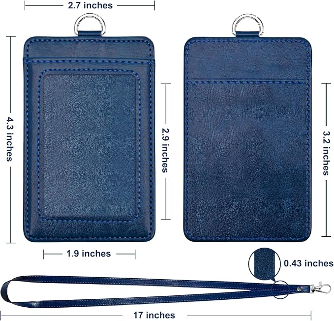 Life-Mate ID Badge Holder with 1 Clear ID Window, 1 Credit Card Slot and PU - Image 5