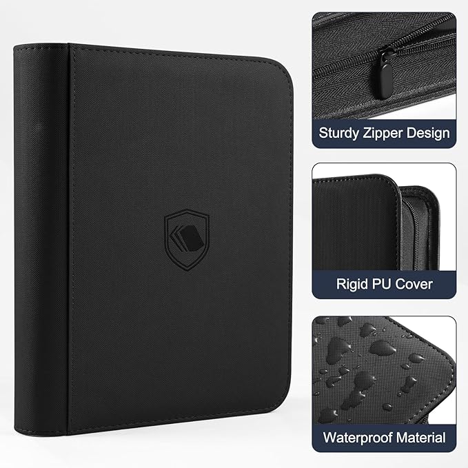 Toploader Binder, Holds 160 Toploaders, 100 Toploaders INCLUDED, 4-Pocket PU - Image 3