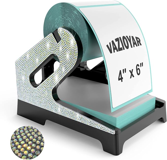 Shining Rhinestone Label Holder, Thermal Label Holder by Vazioyar