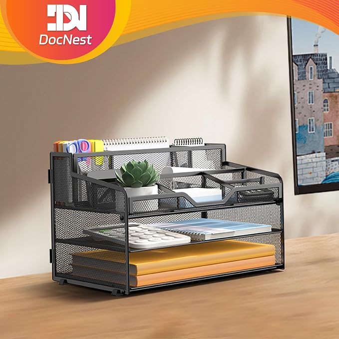 Docnest 3 Tier Mesh Desk Organizer - Image 6