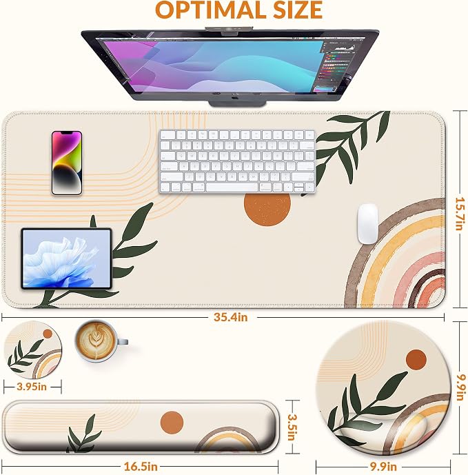 Desk Mat Set + Keyboard and Mouse Pad - Image 3