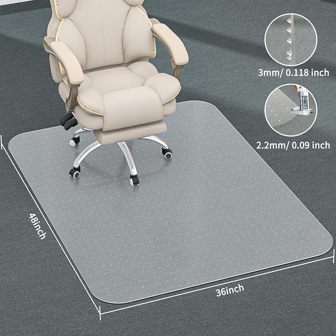 36" X 48" X 0.09" Office Chair Mat - Image 6