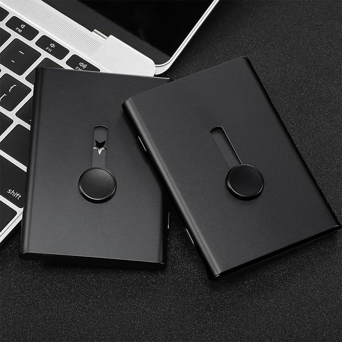 Tatuo 2 Pcs Black Business Card Holder Thumb Drive Stainless Steel Business - Image 7