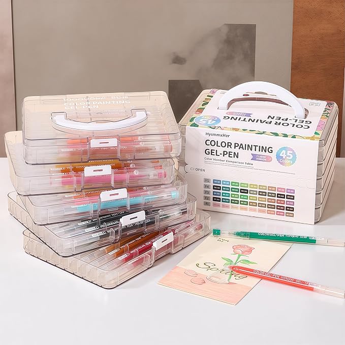 45 Colored Gel Pens Set, 0.6mm Fine Point - Image 2