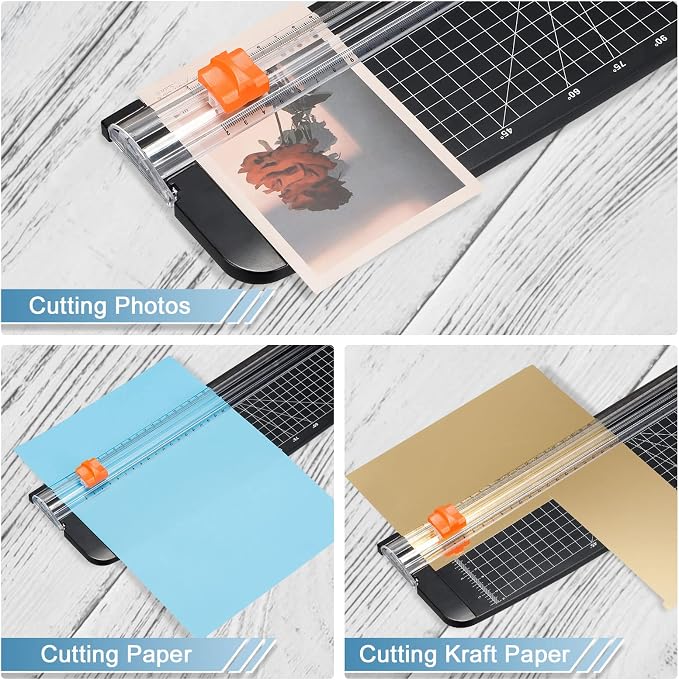 PATIKIL Paper Cutter A3 Stack Portable Paper Trimmer, 10-Sheet Capacity - Image 4