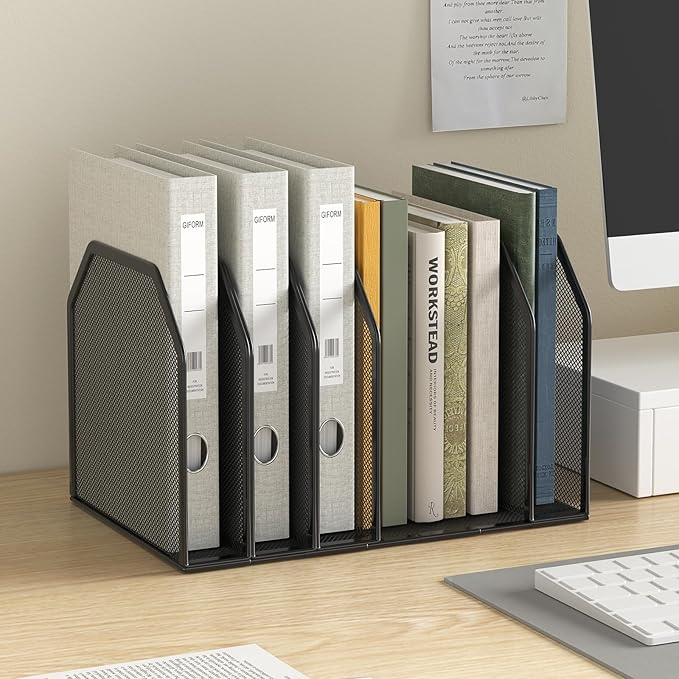 FANXIYQ Black 7-Section File Folder Organizer - Image 4