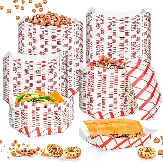 100 Pack 2Lb Paper Food Boat Trays Disposable Paper Boat Plate Containers - Image 7