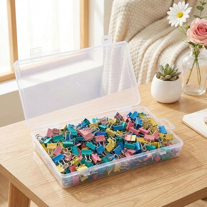 260Pcs Mini Binder Clips Assorted Colored, 0.59 in/15mm Small Binder Paper - Image 2