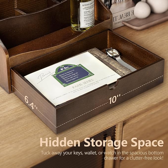 Rebee Vision Pine Wood Mail Organizer - Image 5