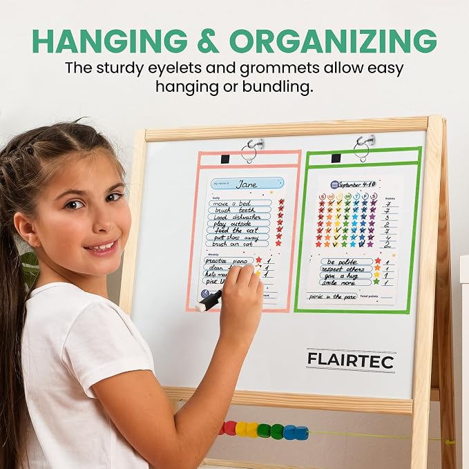 30-Pack Dry Erase Pockets – 10x14 Heavy Duty Sleeves - Image 5