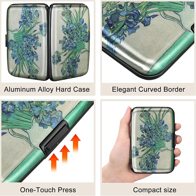 ELFISH Mini RFID Aluminum Wallet Credit Cards Holder Business Card Case Metal - Image 3