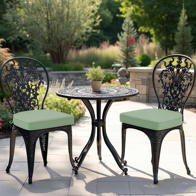 Outdoor Chair Cushions Set of 2: Waterproof & Fade Resistant Patio Furniture - Image 2