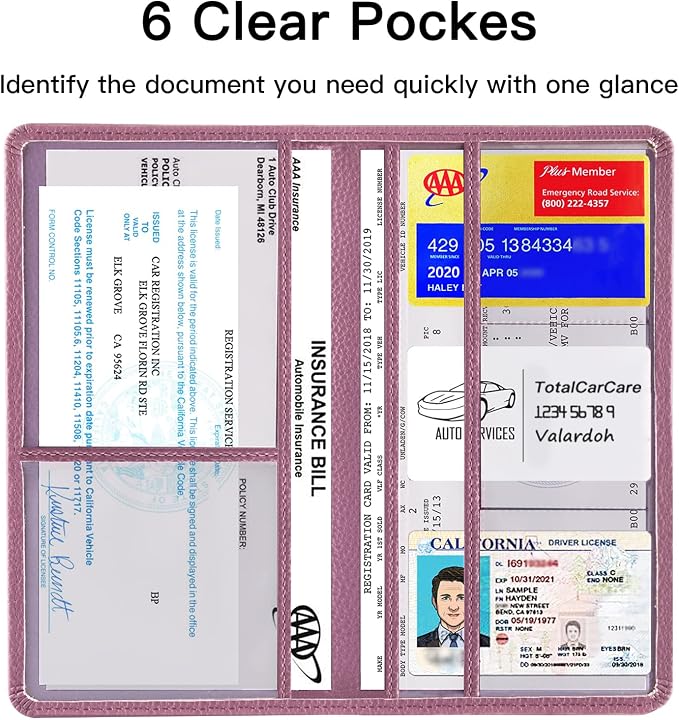 Valardoh Premium Car Registration and Insurance Card Holder, Car Document Holder - Image 3