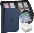 Toploader Binder, Holds 160 Toploaders, 100 Toploaders INCLUDED, 4-Pocket PU by Pemocyny