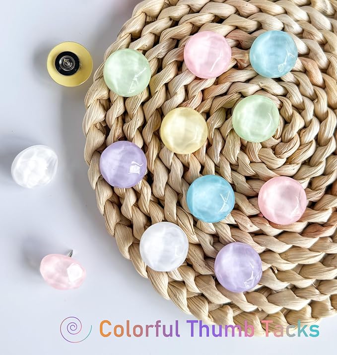 24Pcs Decorative Push Pins, Thumb Tacks, Bulletin Board Tacks, Cork Board Tacks - Image 3