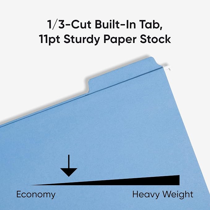 Smead FasTab Hanging File Folders, 1/3-Cut Built-in Tabs, Letter Size - Image 4