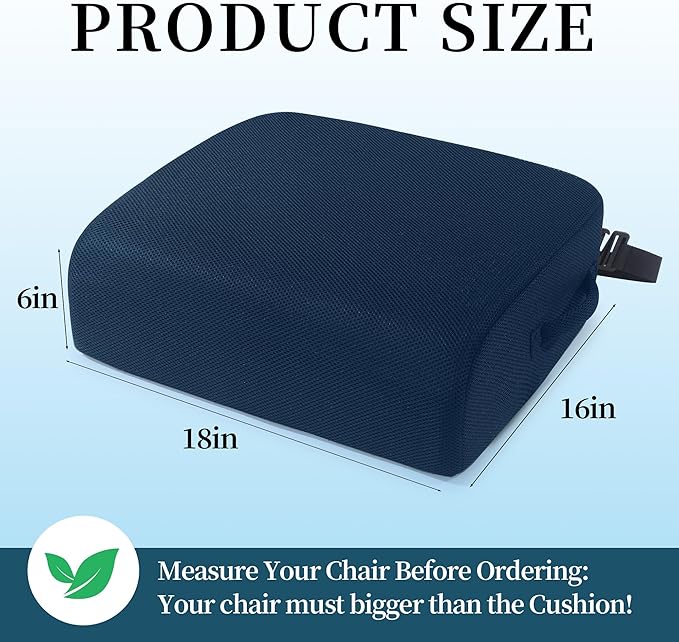 MABOZOO Extra Thick Chair Cushions, Office Chair Booster Seat Cushion to Raise - Image 3