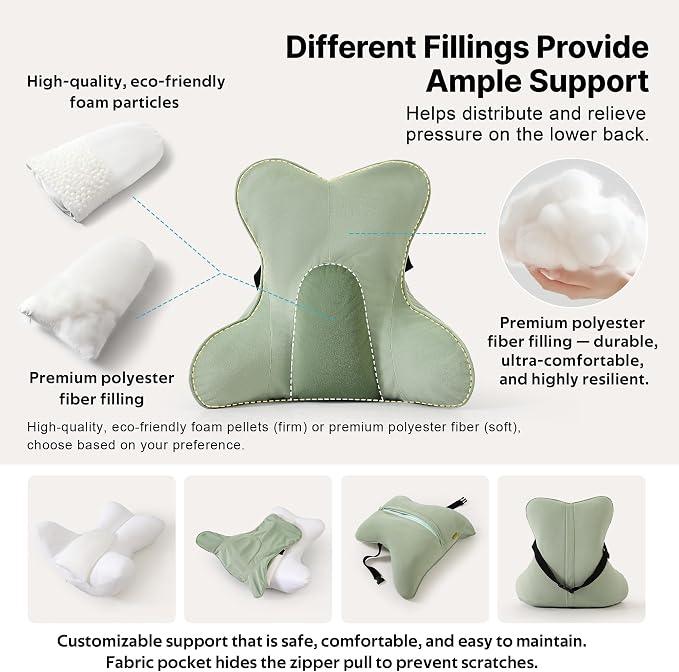 Lumbar Support Pillow for Couch & Recliner, Ergonomic Chair Back Support for - Image 3
