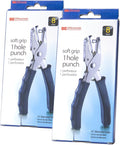 Officemate 1 Hole Punch with Soft Grip, 8 Sheet Capacity, 2 Each Per Pack Paper by Officemate