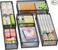Marbrasse 5 Pack Desk Drawer Organizer Set, Mesh Drawer Storage Trays by Marbrasse