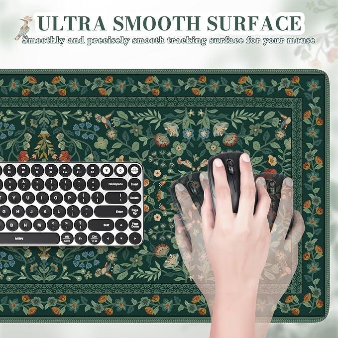 iCasso Desk Mat for Keyboard and Mouse, Large Mouse Pad, Desk Pad Mat, - Image 3