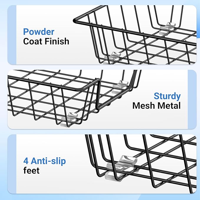 Gawerk Letter Desk Tray Organizer, A4 File Tray Magazine Files Storage Basket - Image 3