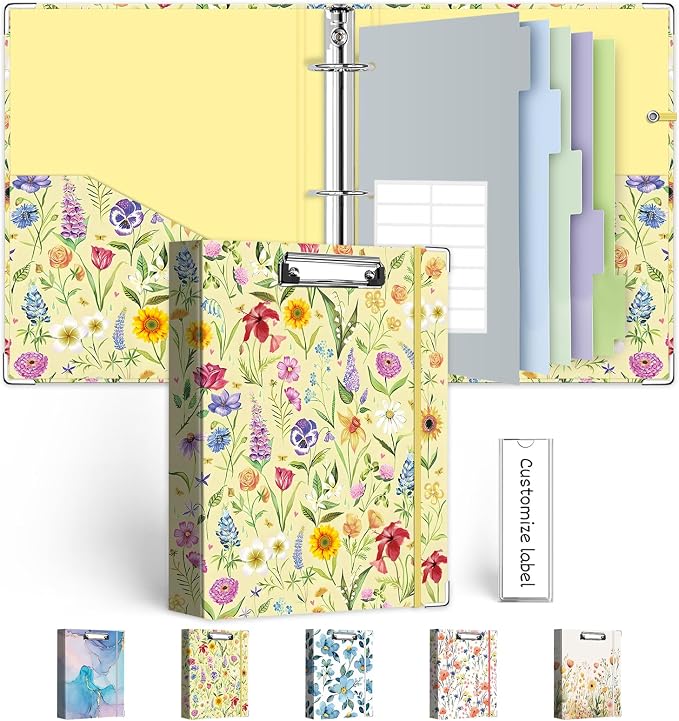 Mini Binder Organizer，1 Inch 3 Ring Binder by KLLVE