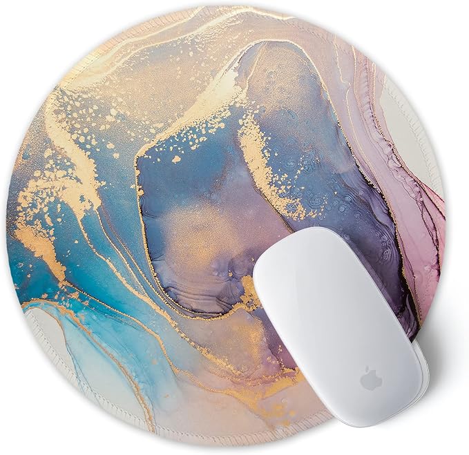 ITNRSIIET Round Mouse Pad with Stitched Edge Premium-Textured Waterproof - Image 2