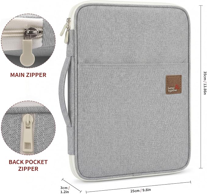 Document A4 Bag Case Waterproof Organizer Portfolio Office Travel Zipper - Image 2