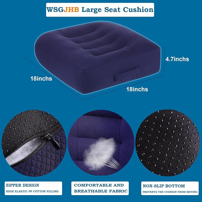 WSGJHB Office Chair Cushion Pillow Adult Car Booster Seat Cushions | Seat - Image 6