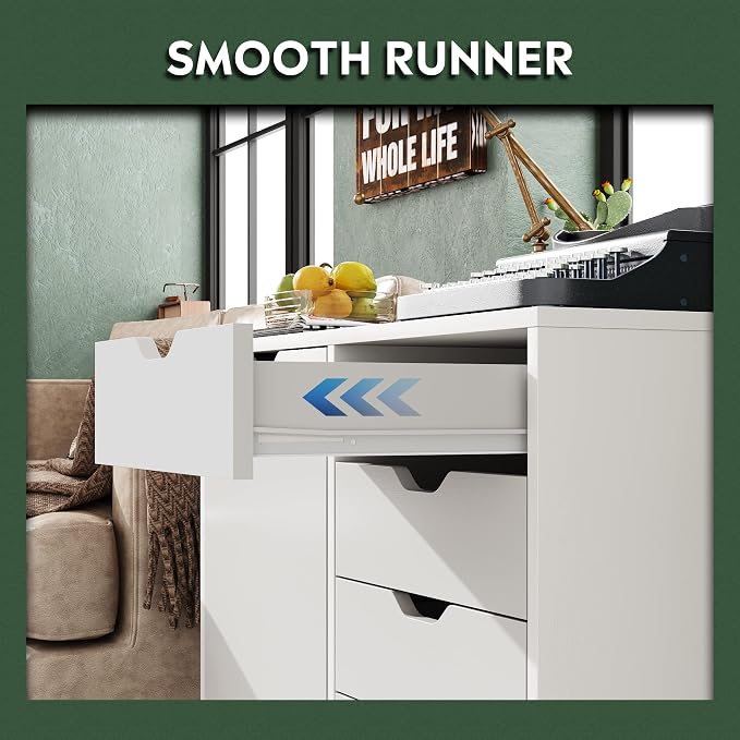 DEVAISE 5-Drawer Wood Drawer Cabinet, Office Storage Cabinet - Image 6