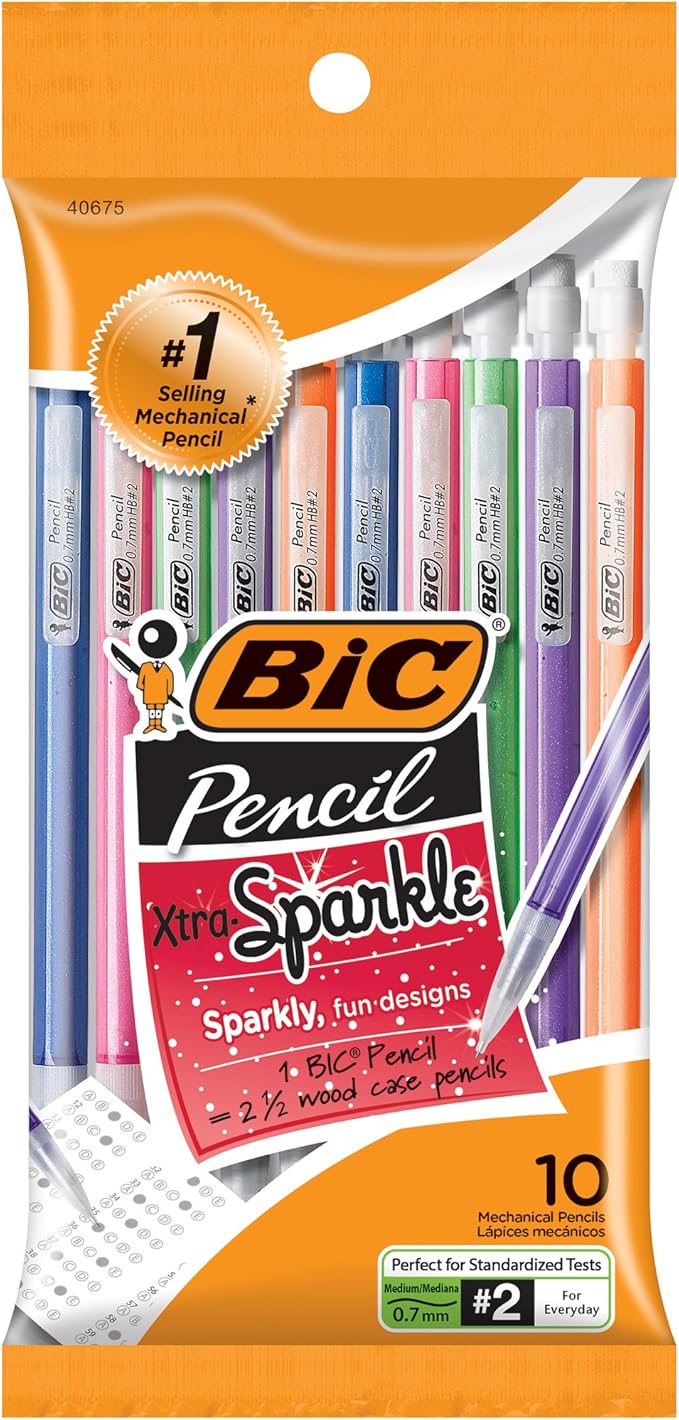 BIC Xtra Sparkle Mechanical Pencil, Colorful Barrel, Medium Point by BIC
