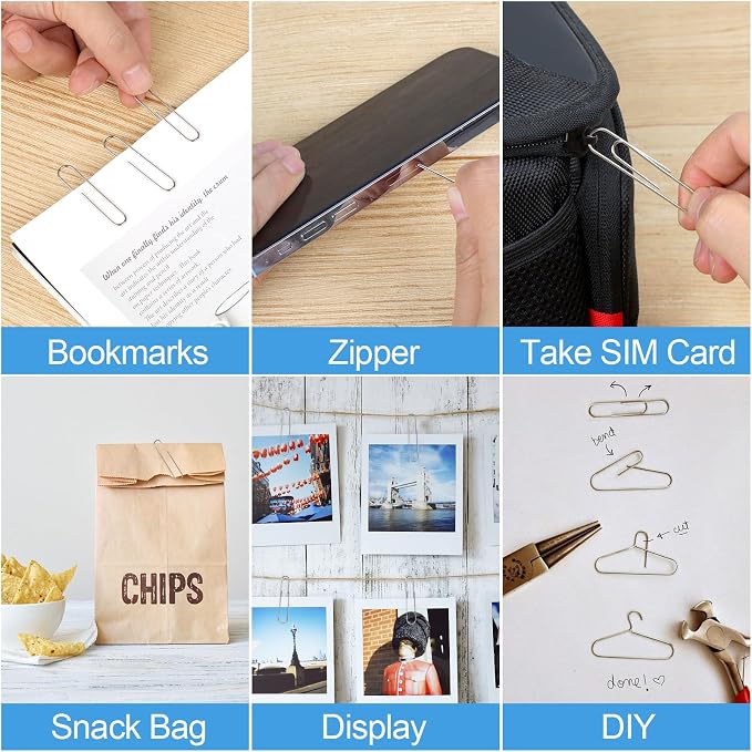 700 Pcs Large Paper Clips, 1.3 Inch Jumbo Paper Clips, Stainless Steel Paper - Image 7