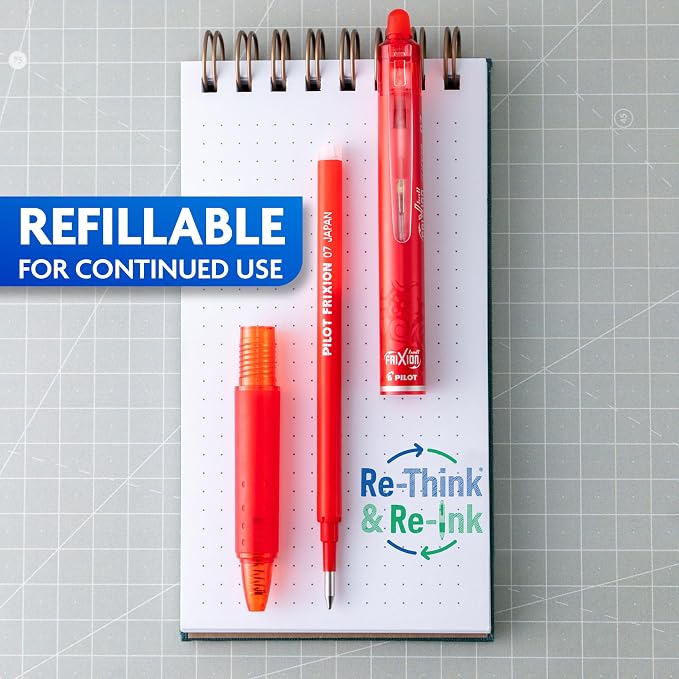 Pilot FriXion Clicker Erasable, Refillable & Retractable Gel Ink Pens Fine - Image 8