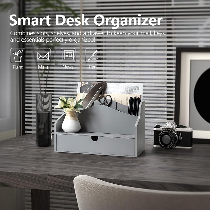 Rebee Vision Pine Wood Mail Organizer - Image 3