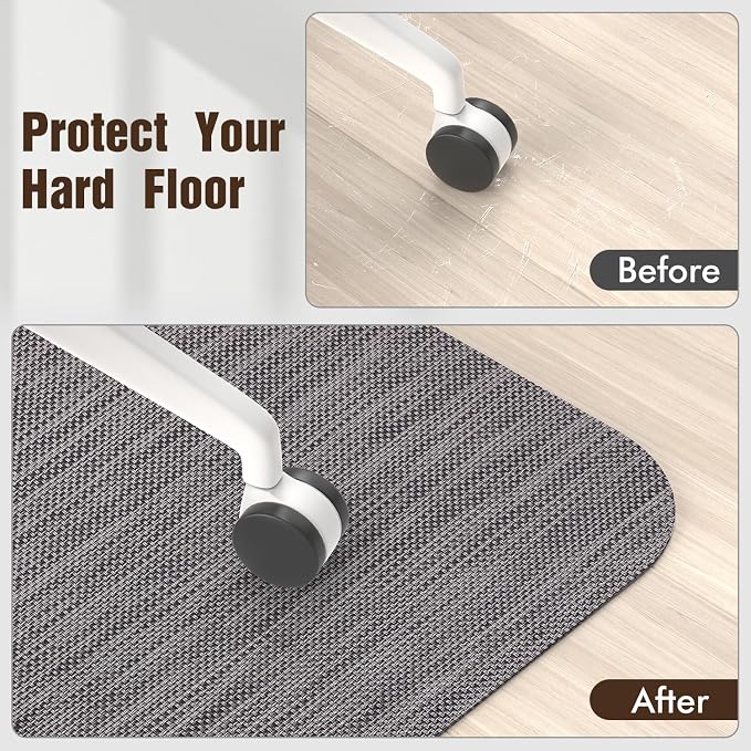 Blvornl Office Chair Mat for Hardwood Floor, 47.2" x 60" Desk Chair Mat for - Image 6