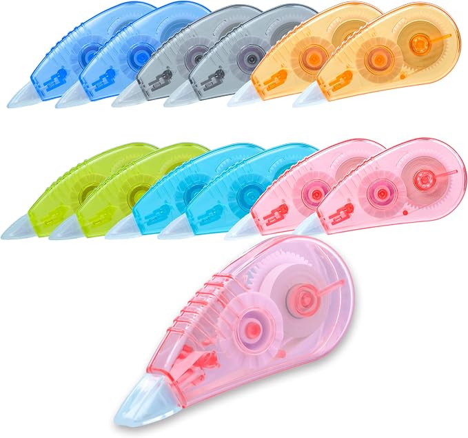 White Correction Tape, 12 Pack, 13.13 Feet Correction Tape by Jovanssen