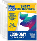 Samsill 200 Pack Sheet Protectors, 8.5x11 Inch Page Protectors by Samsill