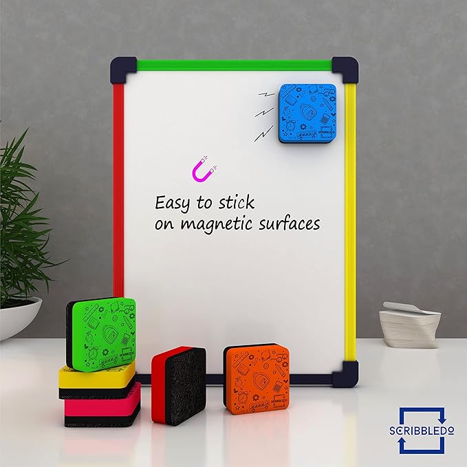 Scribbledo 6 Pack Magnetic Dry Erase Erasers - Image 4