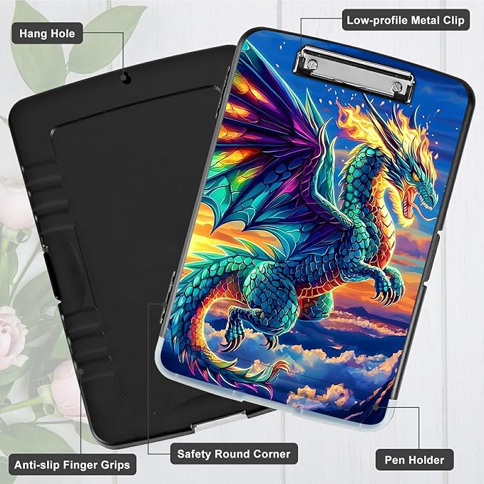 Blue Cloud Dragon A4 Clipboard - Image 5