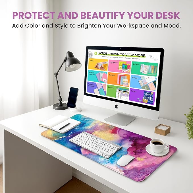 Large Mouse Pad for Desktop, Cute Desk Mat Pad Protector for Work & Gaming - Image 6