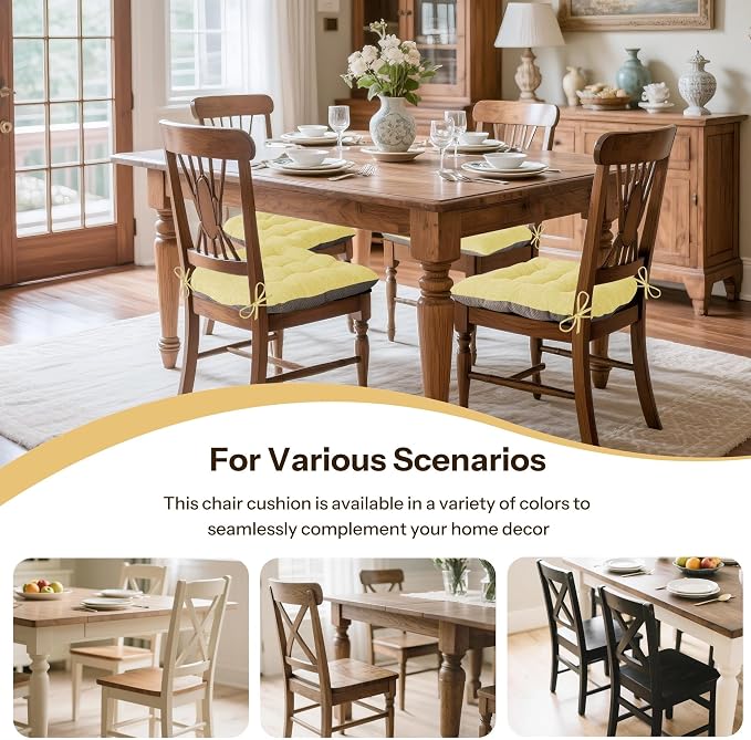 Chair Cushions for Dining Chairs 2 Pack, - Image 5