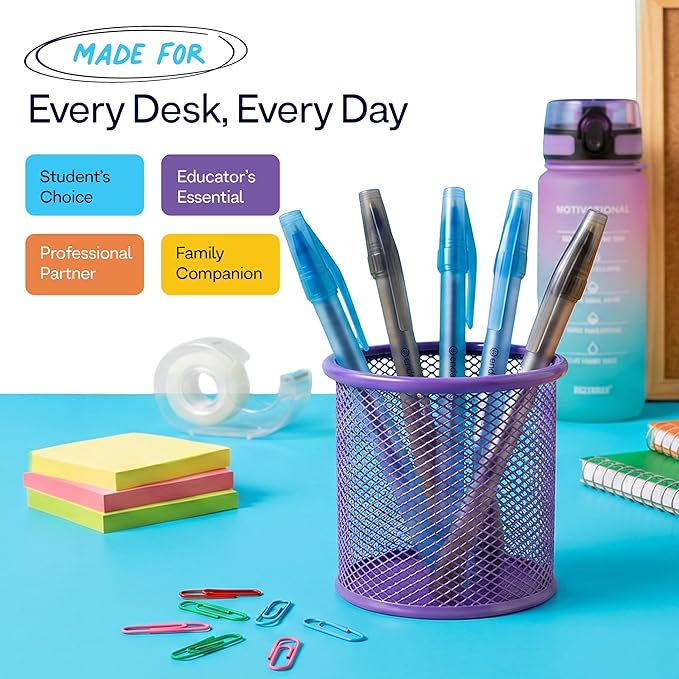 Enday Ballpoint Pens Bulk Blue and Black Pens 200 Black & 200 Blue - Image 5