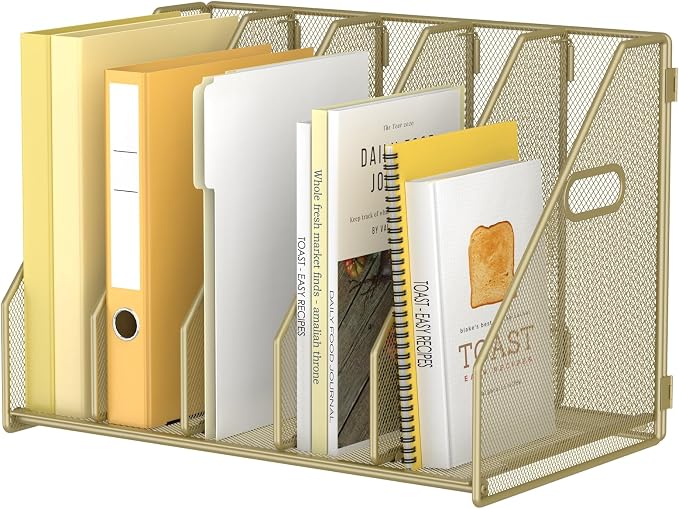 MINDEPOT Desk File Organizer Metal Desk Magazine Folder Holder by MINDEPOT