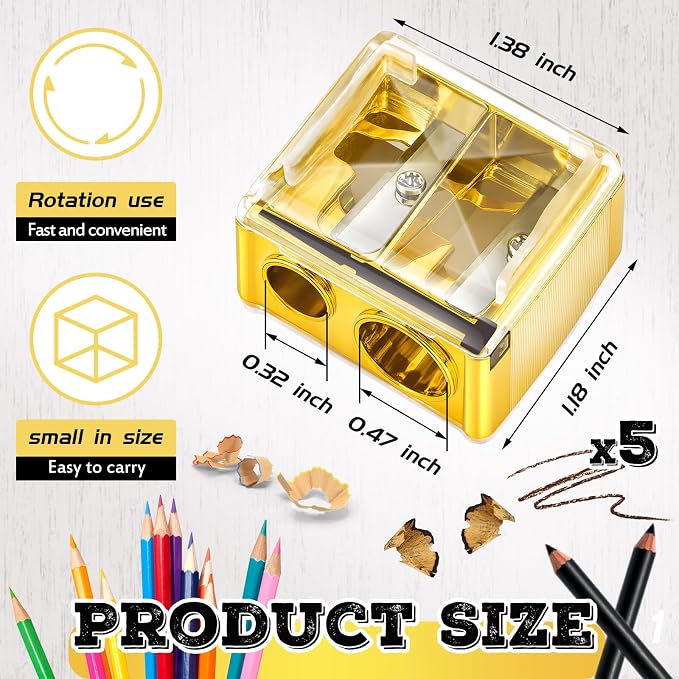 Chuangdi 5 Pack Makeup Pencil Sharpener Plastic Lip Liner Pencil Eyeliner - Image 2