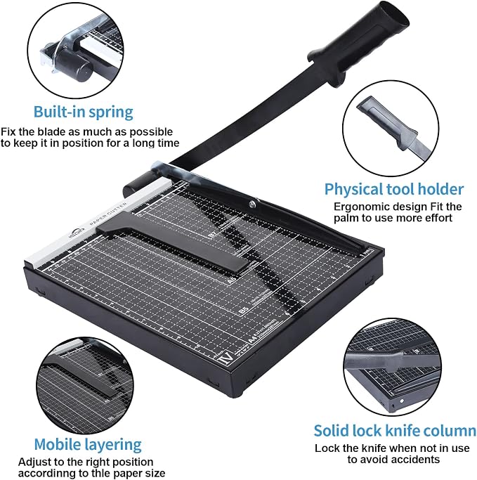 ISDIR Guillotine Paper Cutter 12" - Image 4