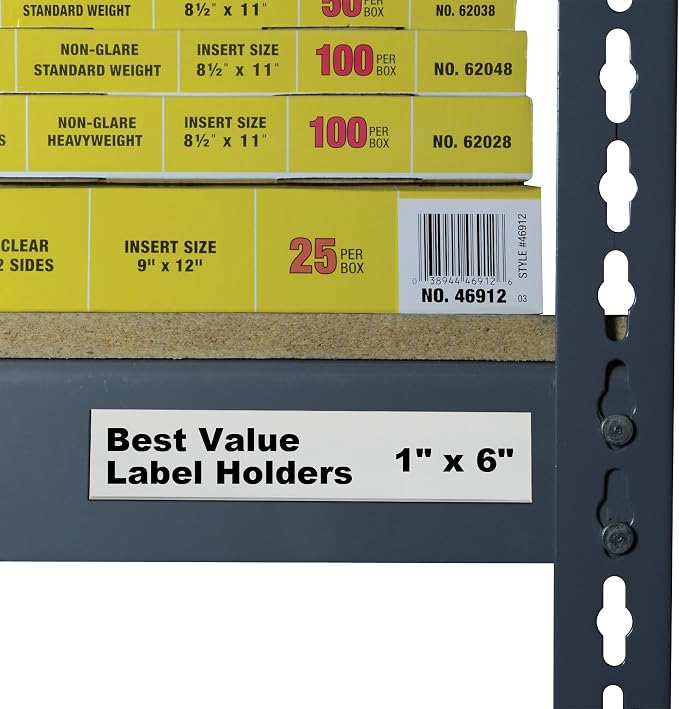 C-Line Self-Adhesive Label Holders, Top Load, 1 X 6 - Image 4