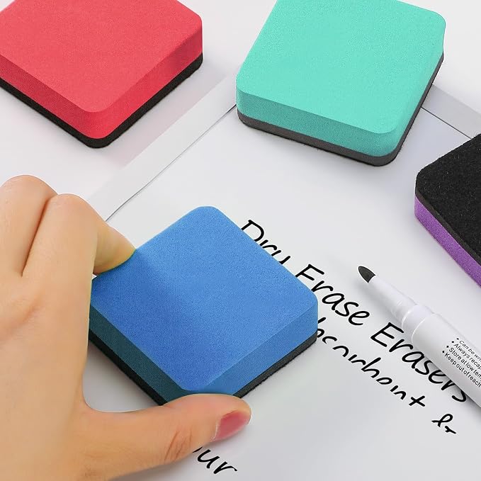 MaxGear Dry Erase Erasers, 108 Pack Magnetic Whiteboard Erasers, 6 Colors | - Image 2