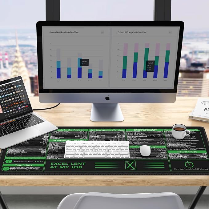 iCasso Excel Cheat Sheet Desk Pad, Excel Mouse Pad Shortcuts, Excell Short Cut - Image 9