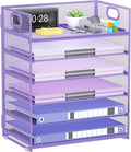 Purple Paper Organizer for Desk by Kinkota